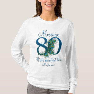 Camiseta 80.o aniversario con clase personalizado del