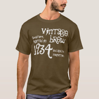 Camiseta 80.o Cumpleaños blanco de Brown del vintage de