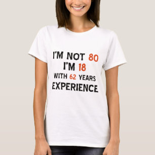 Camiseta 80.os diseños del cumpleaños