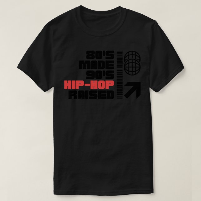 Camiseta 80 S Hop Hop Hade 90 S Elevado 1 (Diseño del anverso)