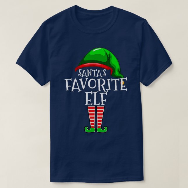 Camiseta 80 Santas Favorite Elf Group Matching Family Chris (Diseño del anverso)