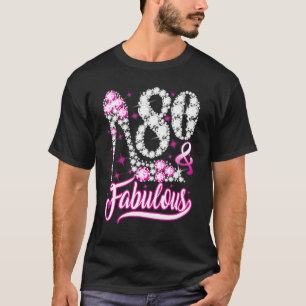 Camiseta 80 y fabuloso 80º cumpleaños Gracioso Diamante Ros