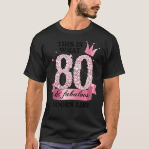 Camiseta 80 y Fabuloso Grupo Fiesta Blanco Rosa Candid Phot