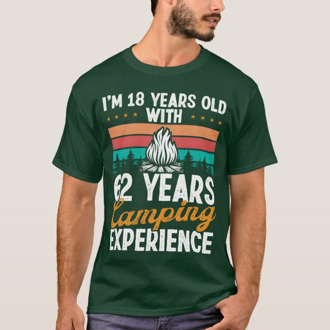 Camiseta 80 Year Old Camper Mountains Camping 80 Birthday f (Anverso)