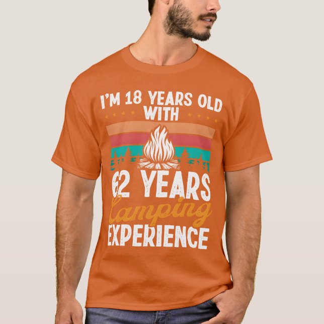 Camiseta 80 Year Old Camper Mountains Camping 80 Birthday f (Anverso)