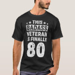 Camiseta 80 Year Old Men Women Badass Veteran Birthday<br><div class="desc">80 Year Old Men Women Badass Veteran Birthday . Check out our birthday t shirt selection for the very best in unique or custom,  handmade pieces from our shops.</div>