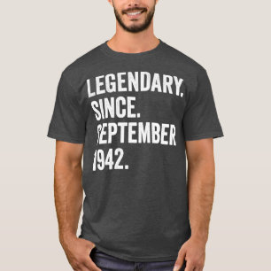 Camiseta 80 Years Old Legendary Since September 1942 80th B