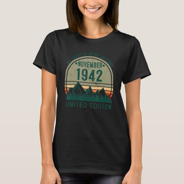 Camiseta 80 Years Old November 1942 80th Bday (Anverso)