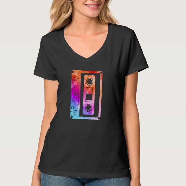 Camiseta 80s 90s Mixtape Cassette Tape Music Retro Party 1 (Anverso)
