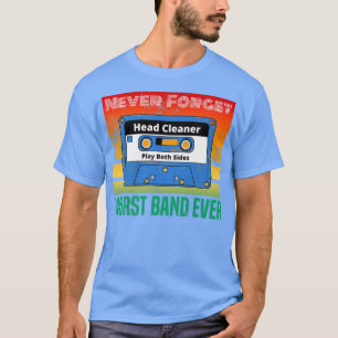 Camiseta 80s Cassette Tape Worst Band Ever Funny Eighties M