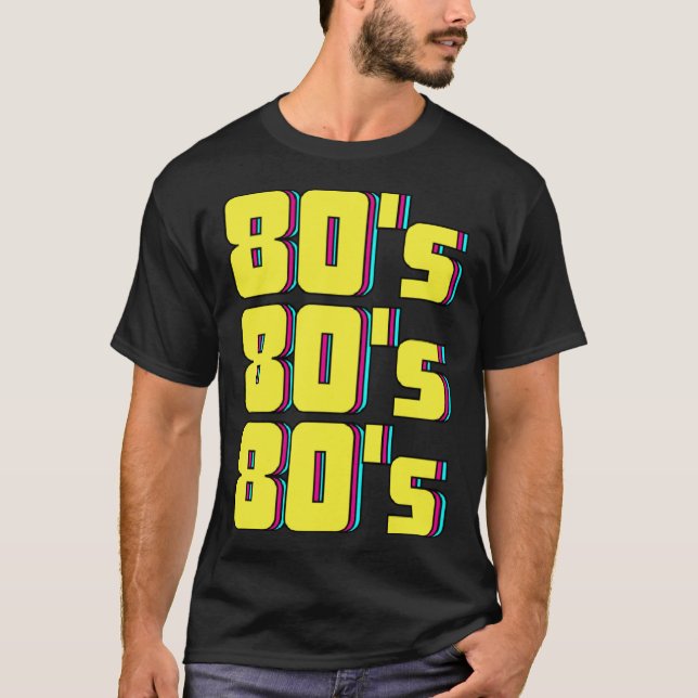 Camiseta 80s Costume Theme Party 80s Retro (Anverso)