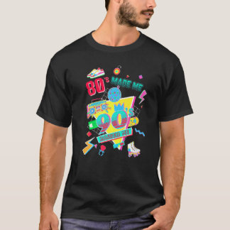 Camiseta 80's Made Me 90's Raised Me Retro 1980s 1990s Clas