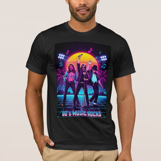 Camiseta 80's Music Rocks Retro Legends Concert Tee (Anverso)