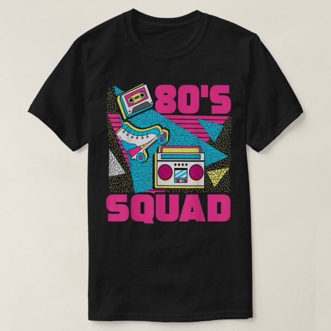 Camiseta 80s Squad 80s Aesthetic Retro Matching 80s Party (Diseño del anverso)