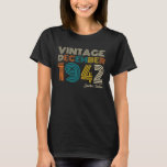 Camiseta 80th Birthday Vintage 1942 Limited Edition<br><div class="desc">80.ª Regalo de cumpleaños,  edición limitada de 1942</div>