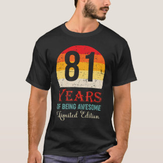 Camiseta 81 Años De Ser Sorprendente 81º Cumpleaños
