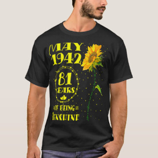 Camiseta 81 Años De Ser Sunshine Sunflower