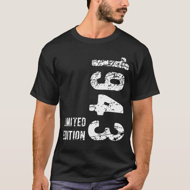 Camiseta 81st Birthday Gift 1943 Edición limitada 81 años (Anverso)