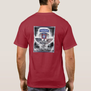 Camiseta 82.ª División Aérea Explosiva Marrón Enmarcado
