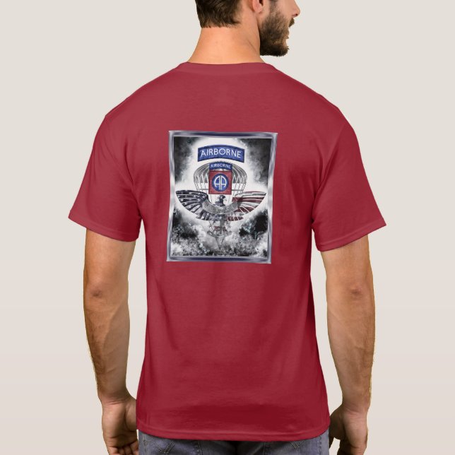 Camiseta 82.ª División Aérea Explosiva Marrón Enmarcado (Reverso)