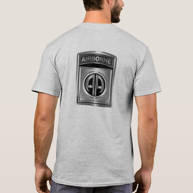 Camiseta 82.ª División Aérea Impresionante Diseño Cromado (Reverso)