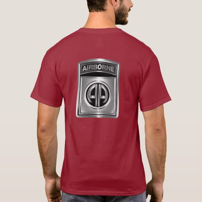 Camiseta 82.ª División Aérea Impresionante Diseño Cromado (Reverso)