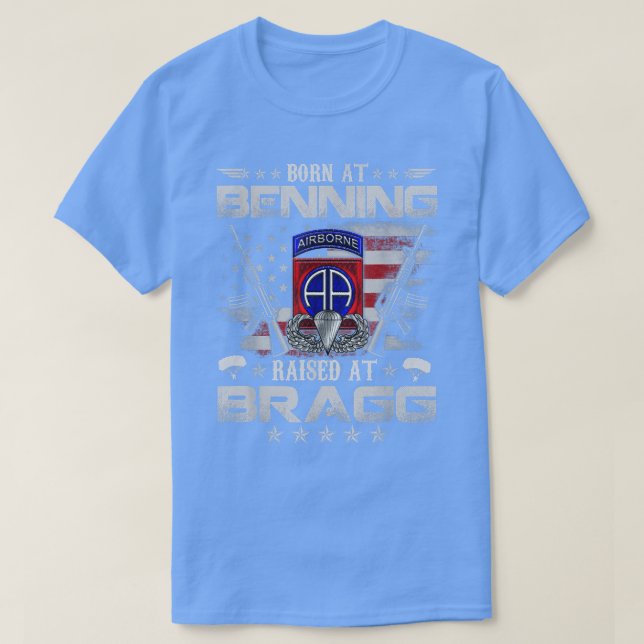 Camiseta 82.ª División Aérea Nacida En Ft Benning Elevada F (Diseño del anverso)
