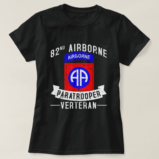 Camiseta 82.ª División Aérea Paratrooper Ejército Veterano (Diseño del anverso)