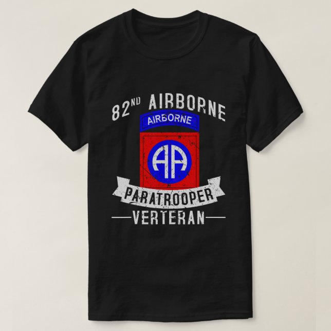Camiseta 82.ª División Aérea Paratrooper Ejército Veterano (Diseño del anverso)