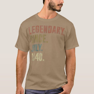 Camiseta 82.ª legendaria vintage desde julio de 1940