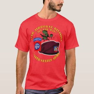 Camiseta 82.ª Masa De Div Beret Maroon 82º Avn Regt