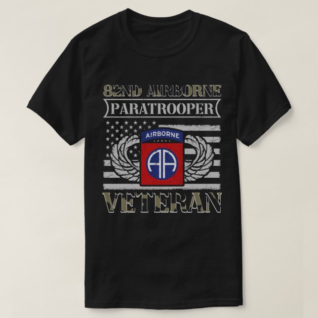 Camiseta 82.º Paracaidista Airborne Mujeres Veteranas (Diseño del anverso)