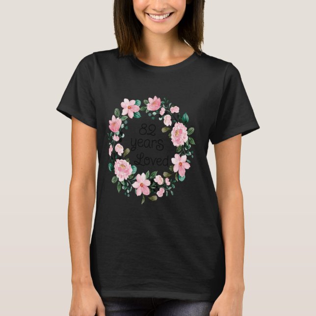 Camiseta 82 años mujeres amadas hombres 82 años Guay 82th B (Anverso)