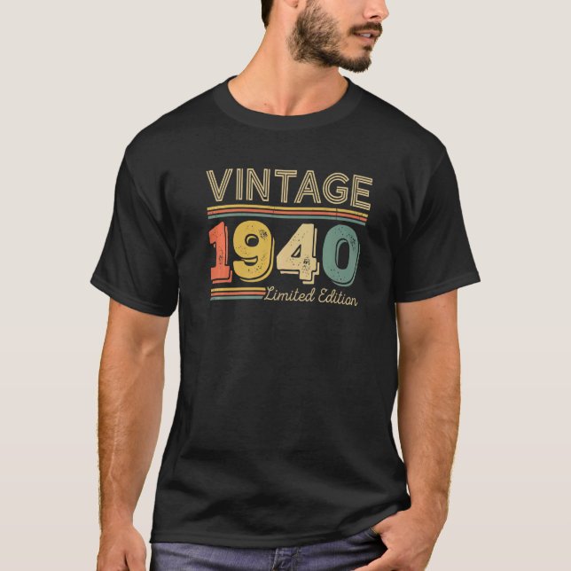 Camiseta 82 Years Old Vintage 1940  82th Birthday (Anverso)