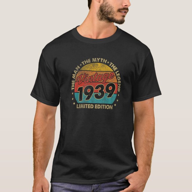Camiseta 83.ª cosecha de cumpleaños 1939 Hombres de 83 años (Anverso)