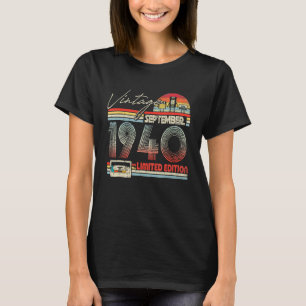 Camiseta 83 cumpleaños septiembre 1940 Cassette de época