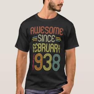 Camiseta 84º cumpleaños increíble desde febrero de 1938 84