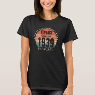 Camiseta 84º cumpleaños increíble desde febrero de 1939 84