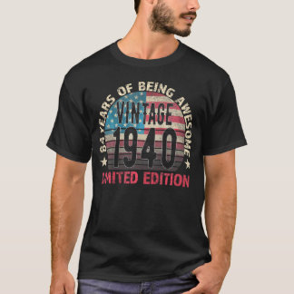 Camiseta 84º Nacimiento De Hombres 1940, De 84 Años De Edad