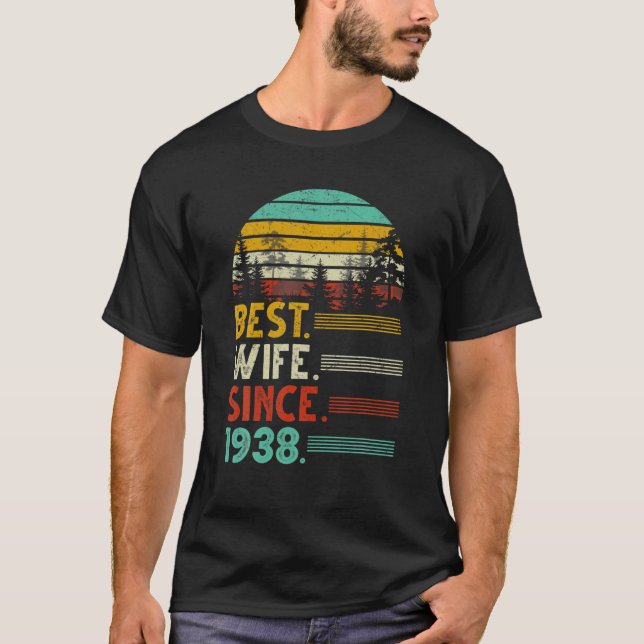 Camiseta 84Th Wedding Anniversary Funny Best Wife Since 193 (Anverso)