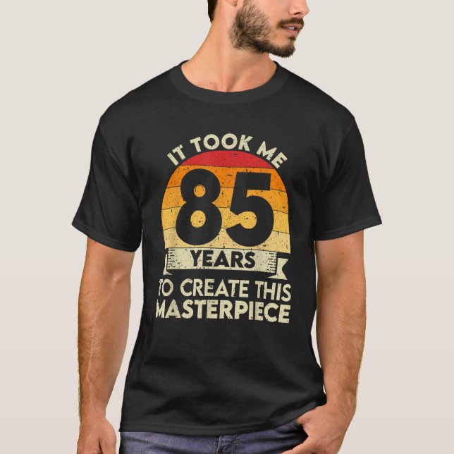 Camiseta 85.º regalo de la bolsa de cumpleaños para los hom (Anverso)
