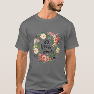 Camiseta 85 Años Amados, Regalos De Cumpleaños 85 Para Muje