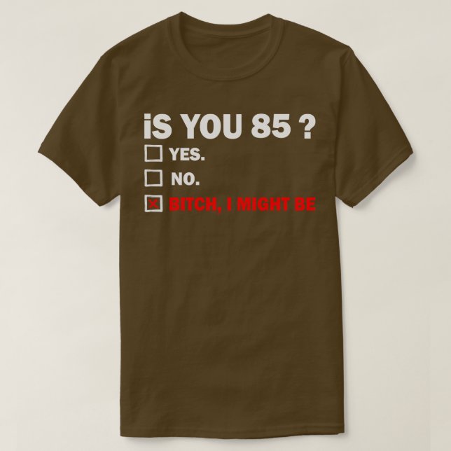 Camiseta 85 años Cumpleaños 85 años (Diseño del anverso)
