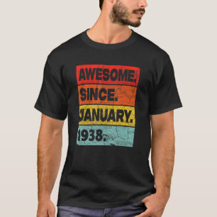 Camiseta 85 años de edad asombrosa desde enero de 1938 85º