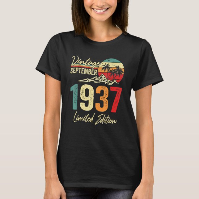 Camiseta 85 Yr Old Vintage September 1937  85th (Anverso)