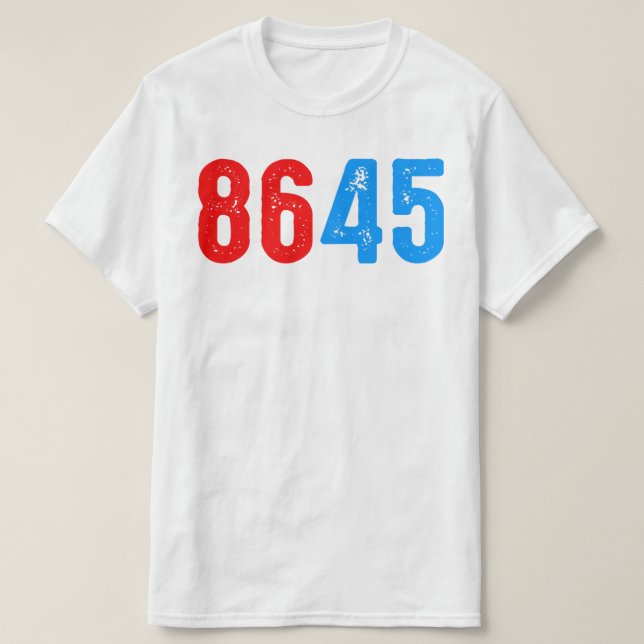 CAMISETA 8645 ANTI TRUMP (Diseño del anverso)
