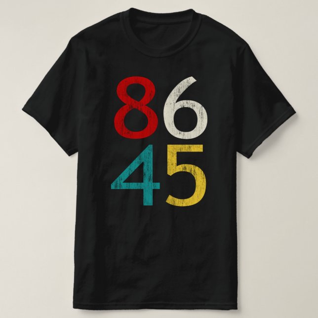 CAMISETA 8645 VINTAGE ANTI TRUMP (Diseño del anverso)