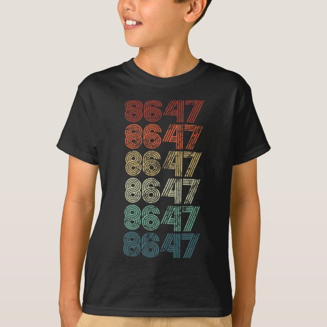 Camiseta 8647 Anti Trump 86 47 Impresión retro 47 Anti-Trum (Anverso)