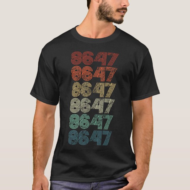 Camiseta 8647 Anti Trump 86 47 Impresión retro 47 Anti-Trum (Anverso)