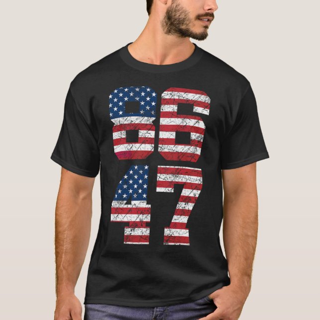 Camiseta 8647 Anti Trump 86 47 Retro Anti-trump Bandera Est (Anverso)